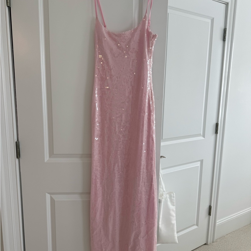 Beginning Boutique Blush Sequin Dress